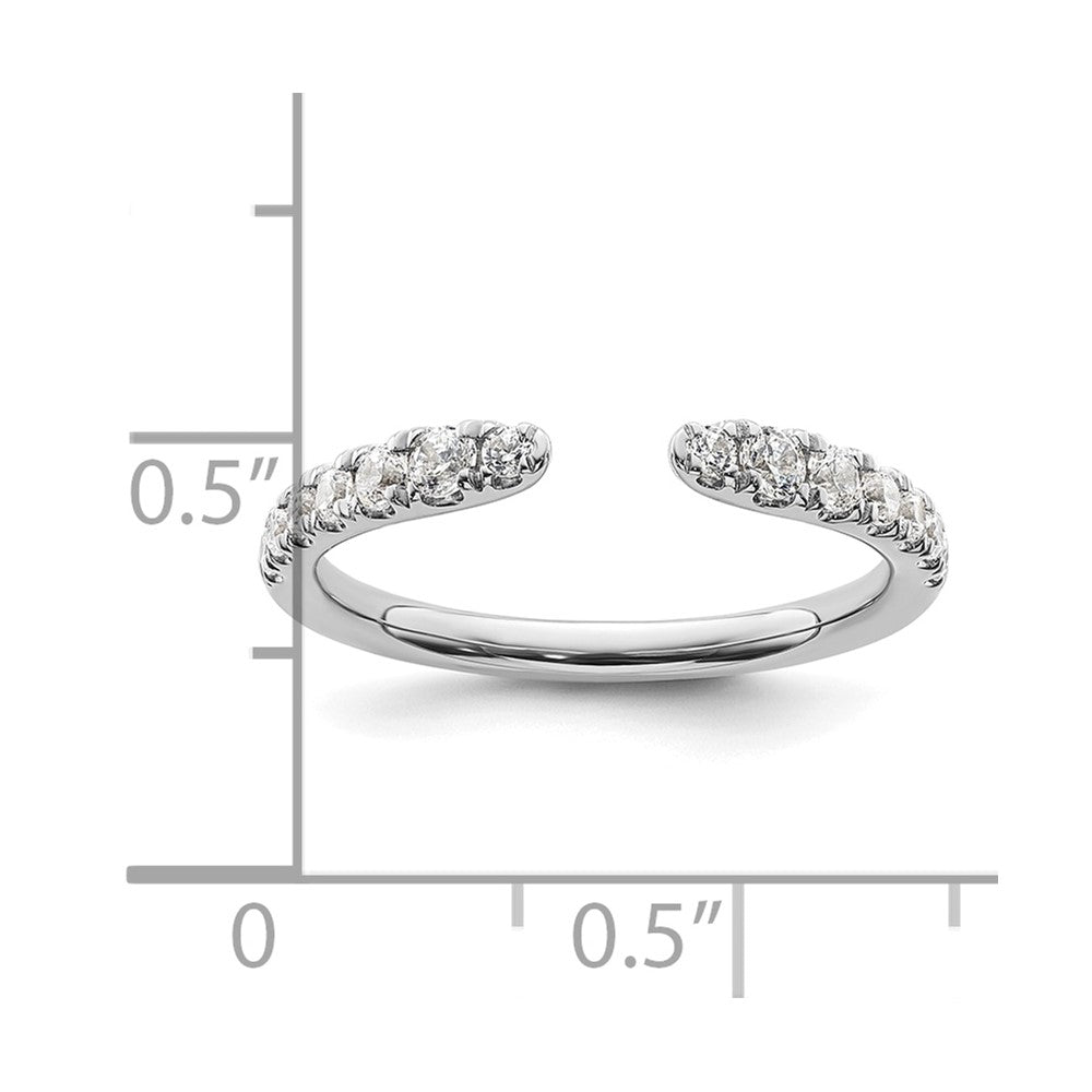 True Origin 14K White Gold 3/8 carat Lab Grown Diamond VS+ F+ Complete Wedding Band Ring