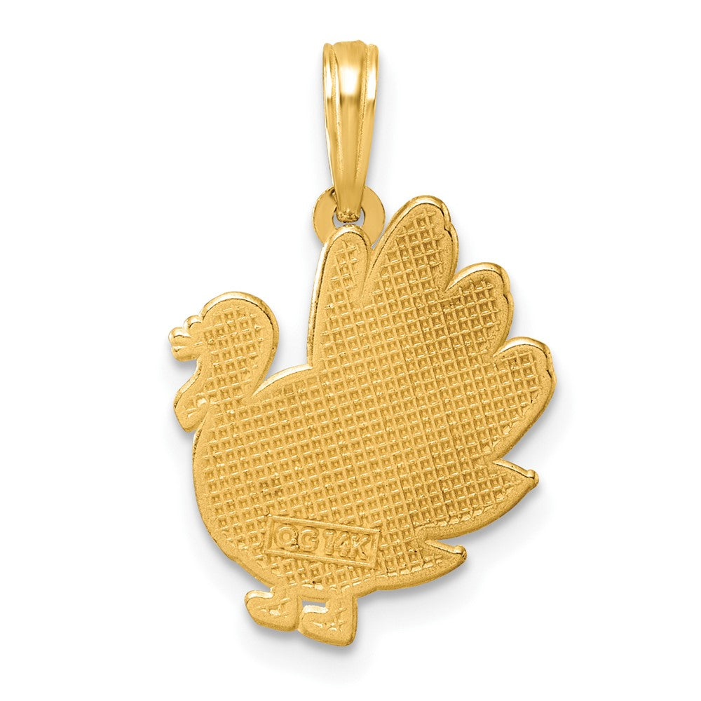 14K Yellow Gold Polished Turkey Pendant