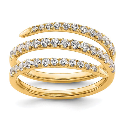 True Origin 14K Yellow Gold 3/4 carat Lab Grown Diamond VS+ F+ Complete Fasion Wedding Band Ring