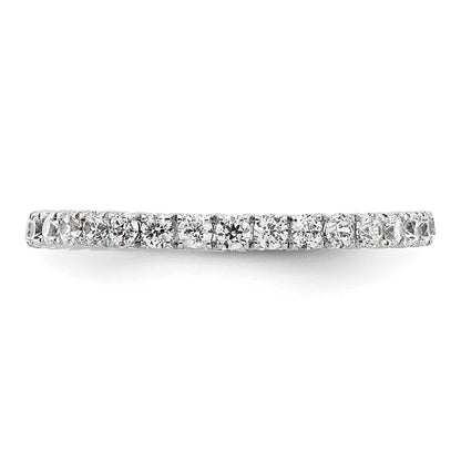 True Origin 14K White Gold 1/2 carat Lab Grown Diamond VS+ F+ Size 4 Complete Eternity Wedding Band Ring