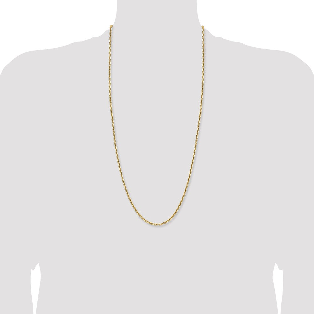 14K Yellow Gold 3.90mm D/C French Link 30 Inch Chain