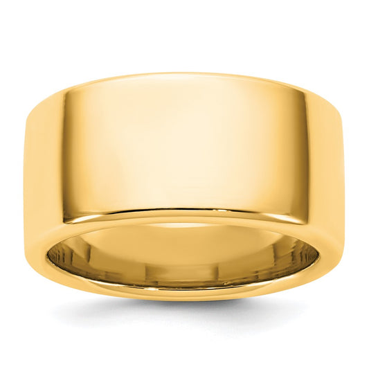 14K Yellow Gold 10mm European Comfort Fit Wedding Band Ring