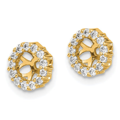 10K Yellow Gold Diamond Earring Jackets