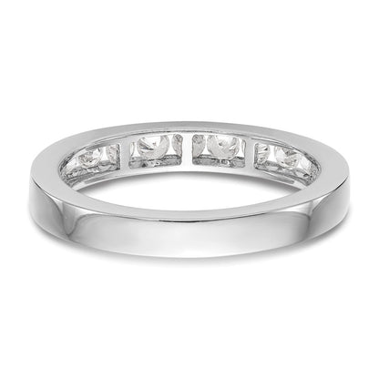 14K White Gold 5/8 carat Lab Grown Diamond VS/SI+ G+ Complete Wedding Band Ring