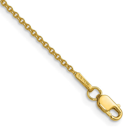14K Yellow Gold 1.5mm Cable 16 Inch Chain