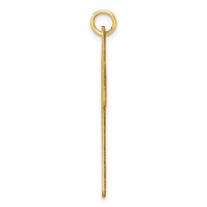 14K Yellow Gold Polished Cross Charm