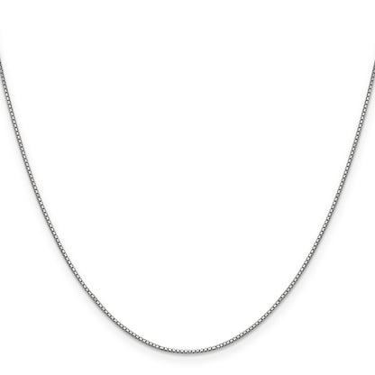 16 Inch 14K White Gold .9mm Box Chain Necklace