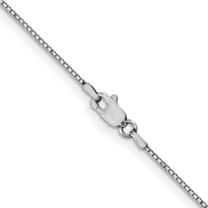 16 Inch 14K White Gold .9mm Box Chain Necklace