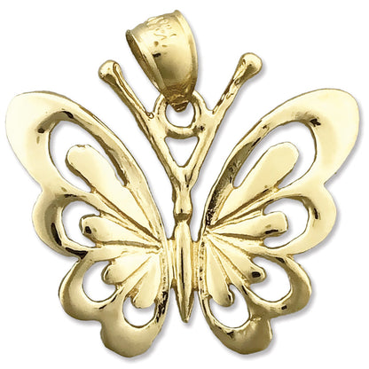 14K Gold Butterfly Pendant