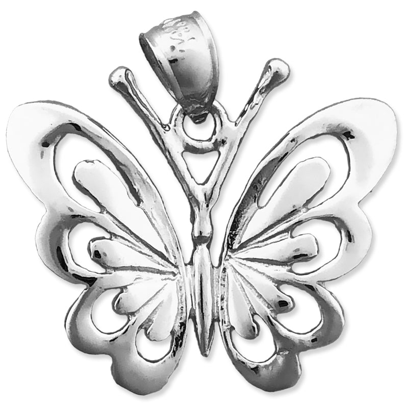 14K Gold Butterfly Pendant