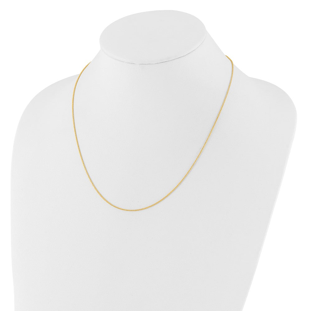 26 Inch 14K Yellow Gold Adjustable 1mm Wheat Chain Necklace