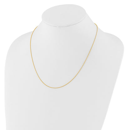 26 Inch 14K Yellow Gold Adjustable 1mm Wheat Chain Necklace
