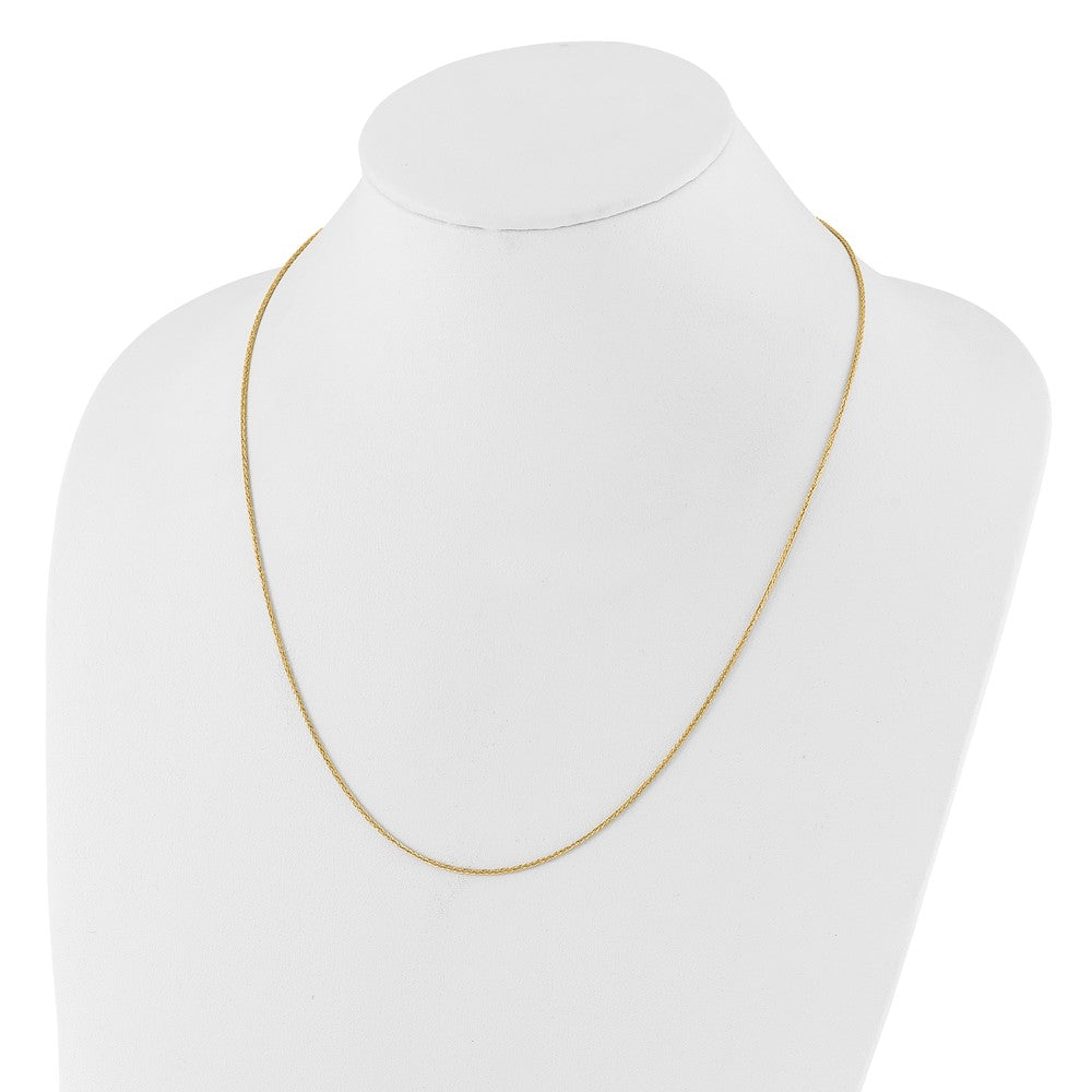 3 Inch 14K Yellow Gold Adjustable 1.4mm Wheat Chain Necklace