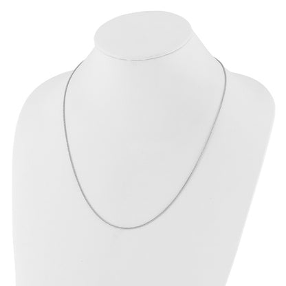 3 Inch 14K White Gold Adjustable 1.4mm Wheat Chain Necklace