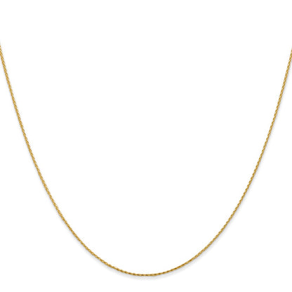 16 Inch 14K Yellow Gold .8mm D/C Wheat Chain Necklace