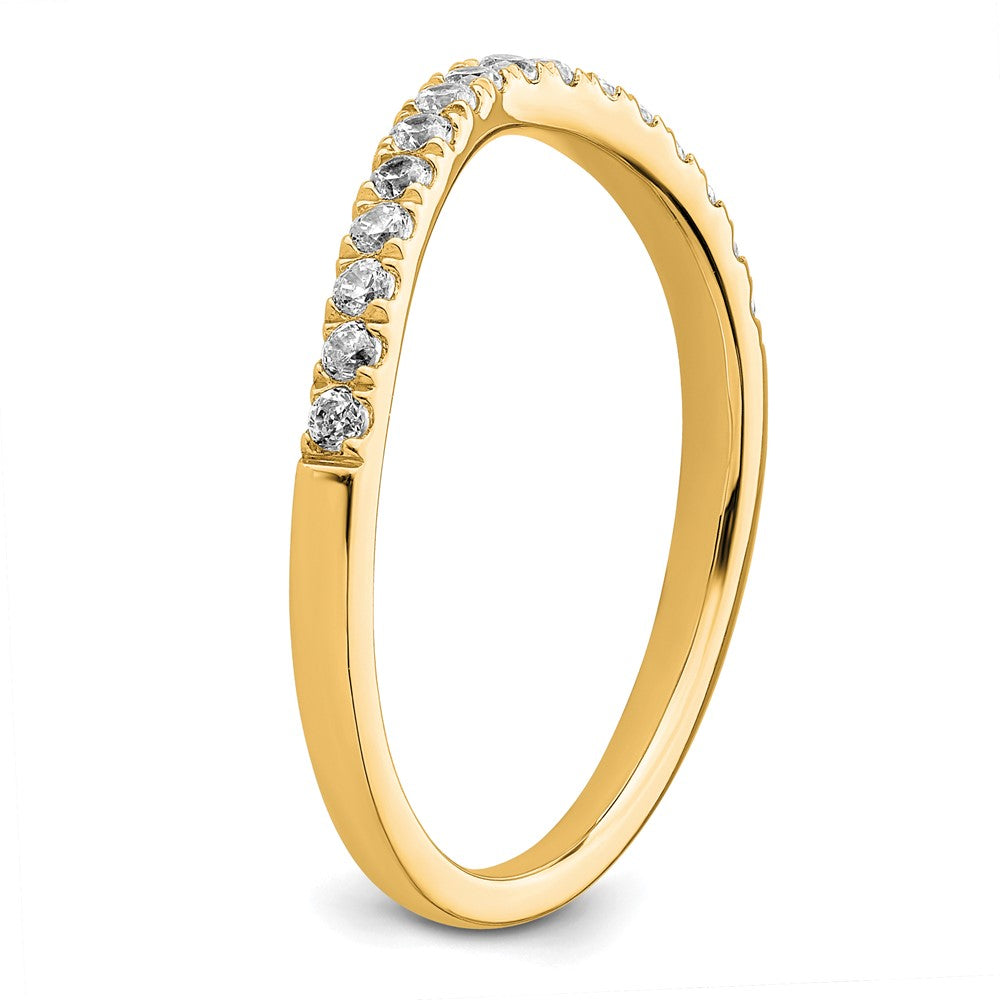 True Origin 14K Yellow Gold 1/2 carat Lab Grown Diamond VS+ F+ Set of Two Complete Wedding Band Rings