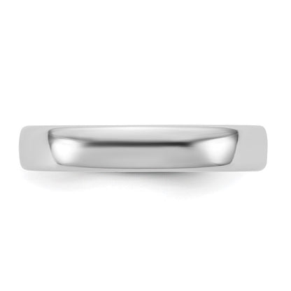 14k White Gold 4mm European Comfort Fit Wedding Band Ring