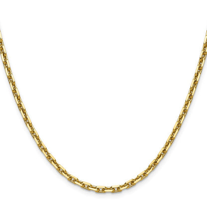 14K Yellow Gold 3.90mm D/C French Link 30 Inch Chain