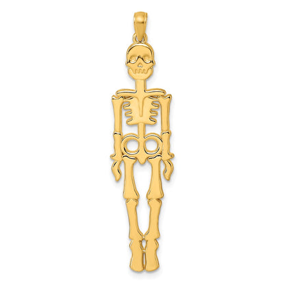 14K Yellow Gold Polished Skeleton Pendant