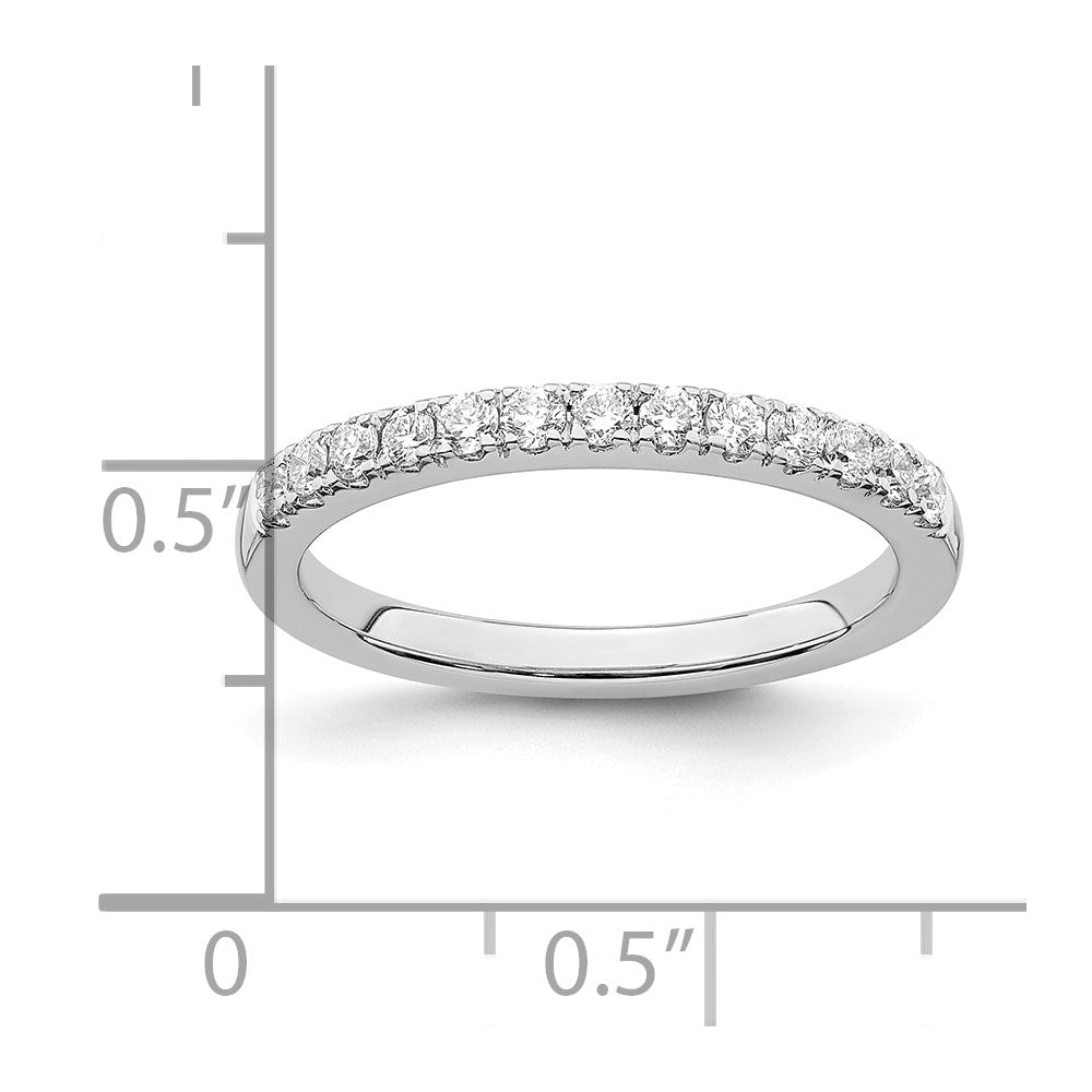 True Origin 14K White Gold 1/3 carat Lab Grown Diamond VS+ F+ Complete Wedding Band Ring