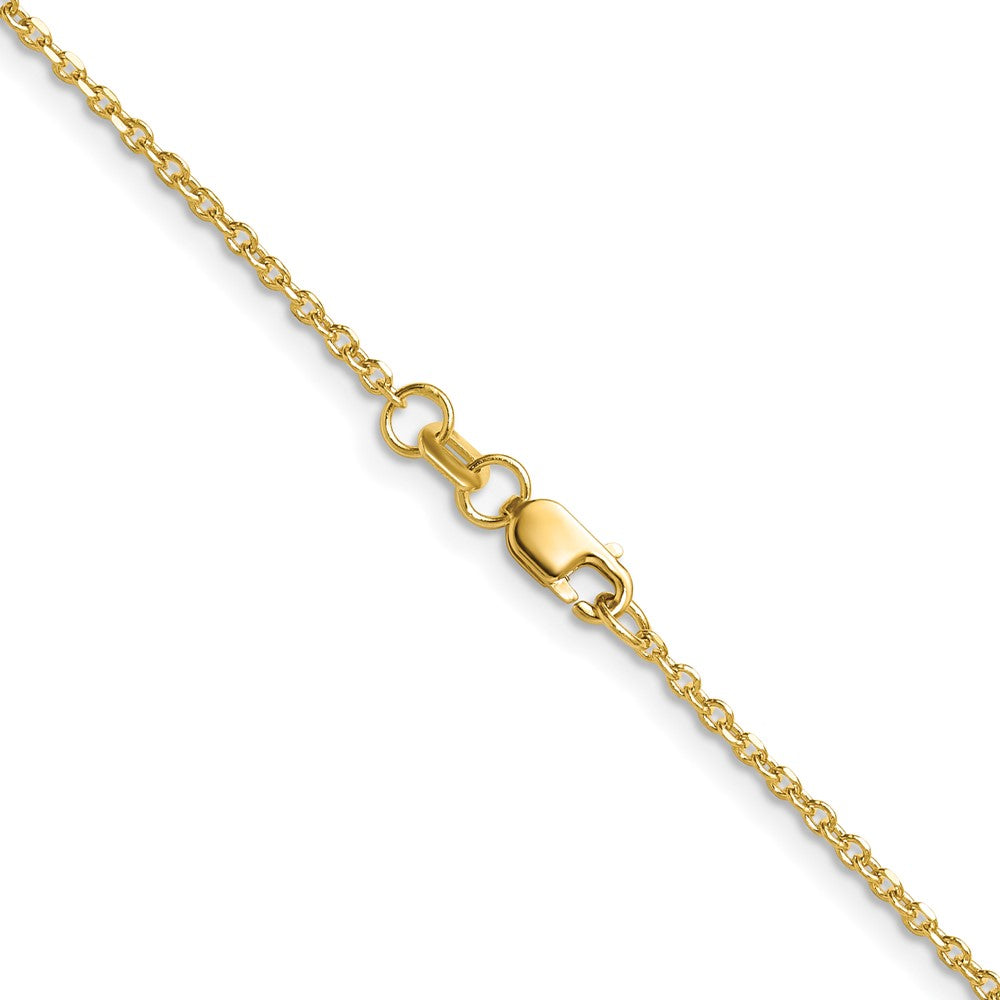 14K Yellow Gold 1.4mm D/C Forzantine Cable 16 Inch Chain