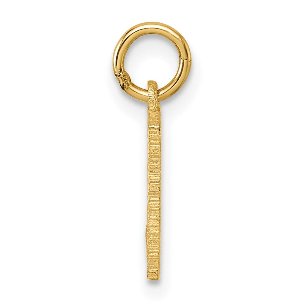 14K Yellow Gold Polished Enameled Rainbow Flag Pendant