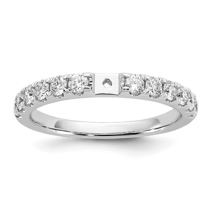 True Origin 14K White Gold 5/8 carat Lab Grown Diamond VS+ F+ Semi-Mount Peg Set Engagement Ring