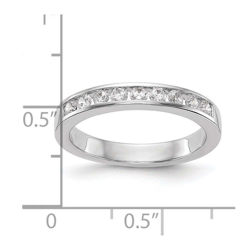 14K White Gold 5/8 carat Lab Grown Diamond VS/SI+ G+ Complete Wedding Band Ring