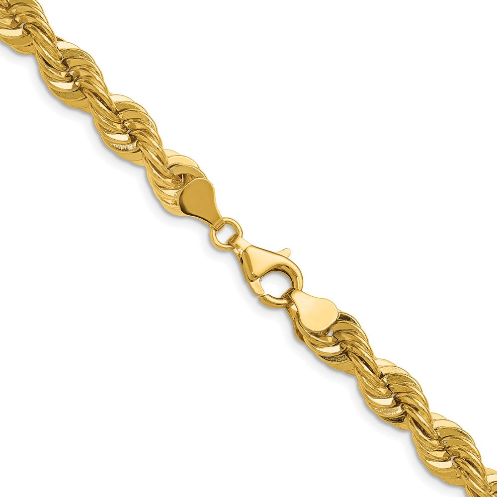 14K Yellow Gold 7.5mm Regular Rope 20 Inch Chain