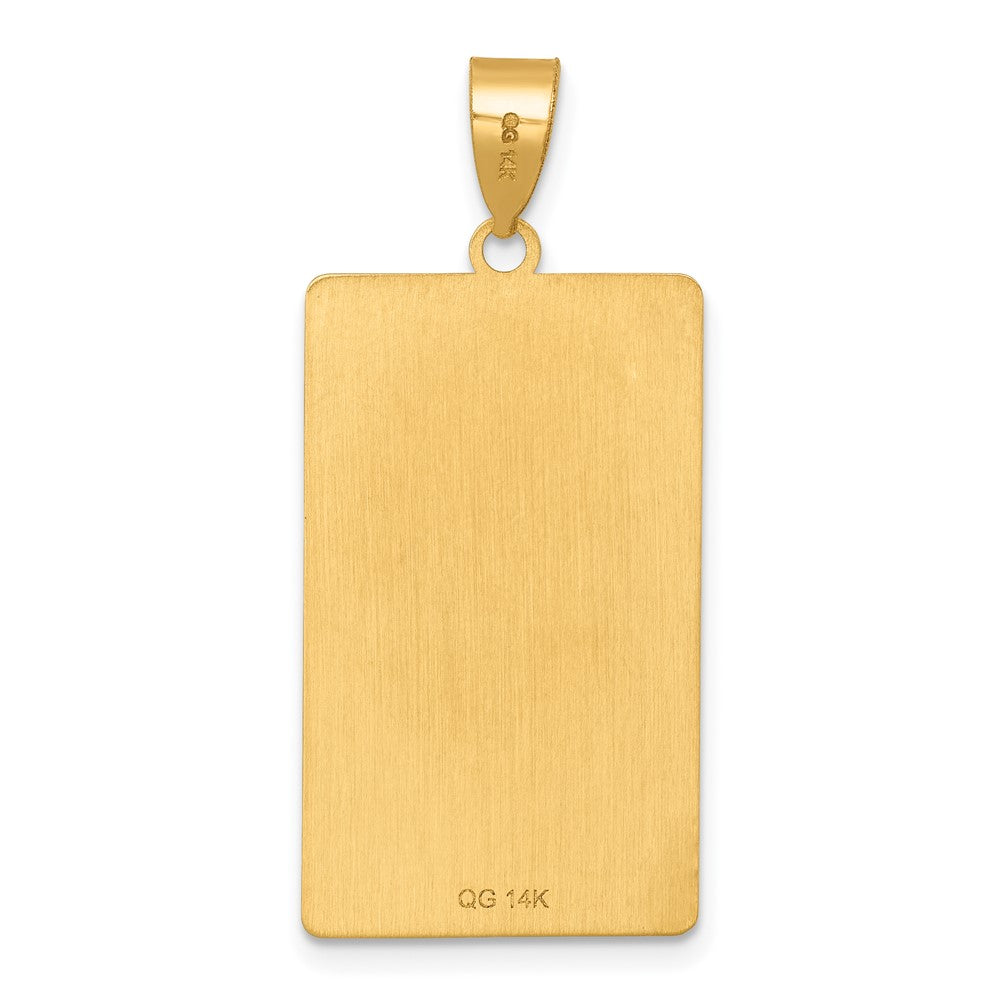14K Yellow Gold Judgement Tarot Card Pendant