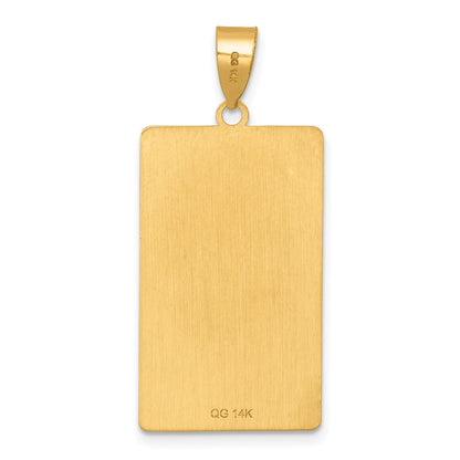 14K Yellow Gold Judgement Tarot Card Pendant