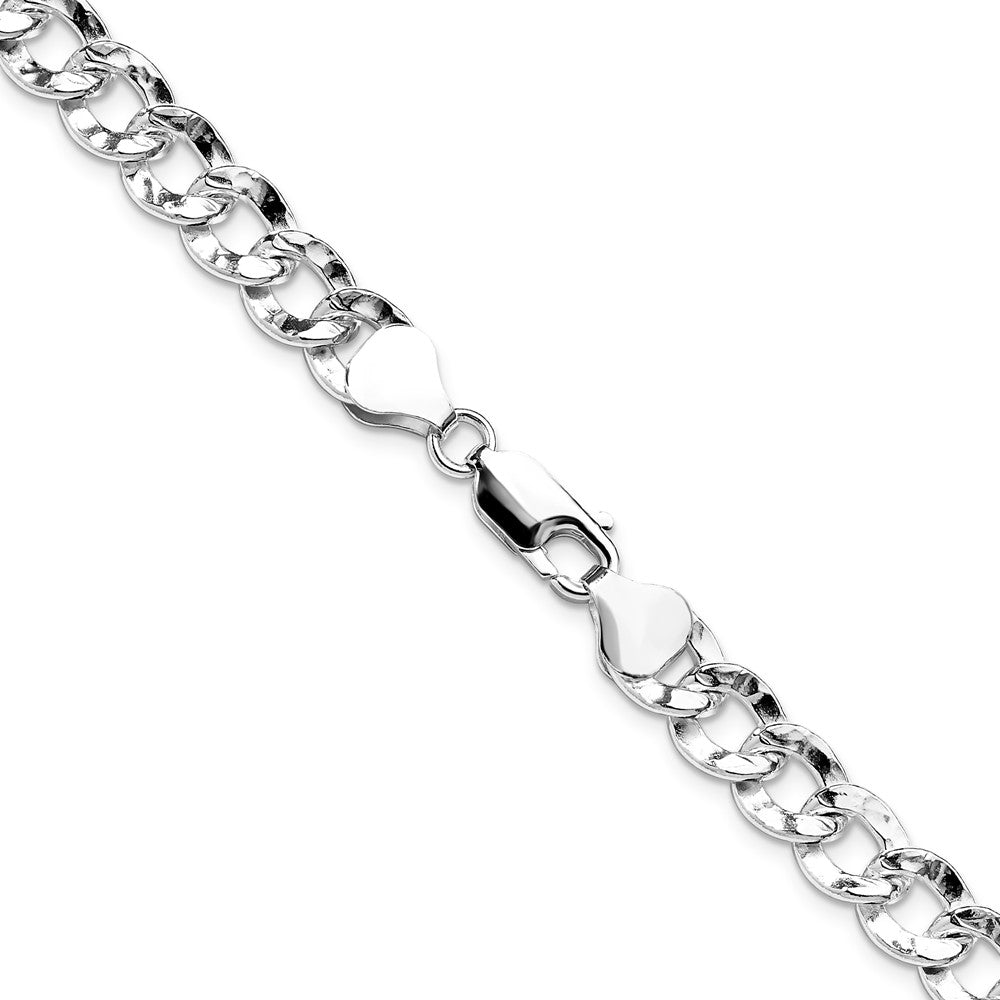 20 Inch Chain Example Sterling Silver 7.6mm Hammered Curb 20 Inch Chain