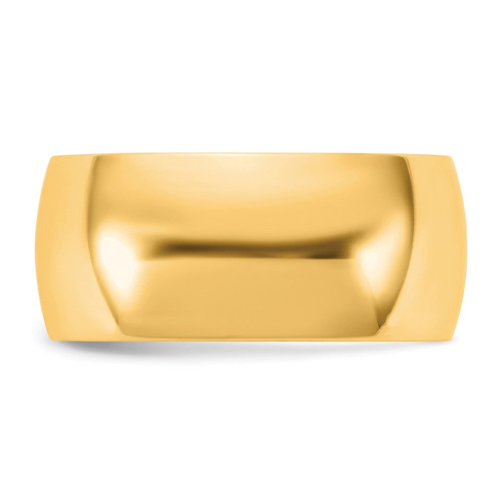 14K Yellow Gold 8.5mm LTW Half Round Wedding Band Ring