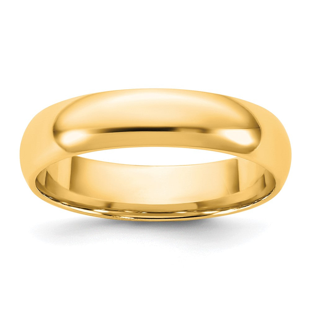 14K Yellow Gold 4.5mm LTW Comfort Fit Wedding Band Ring