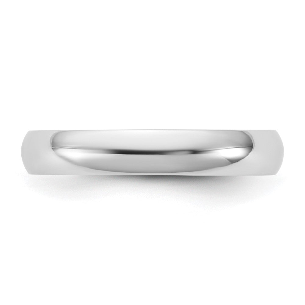 14k White Gold 3.5mm LTW Half Round Wedding Band Ring