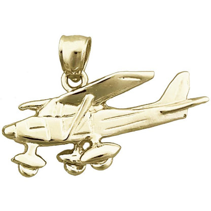 14K Gold Cessna 182 Plane Pendant