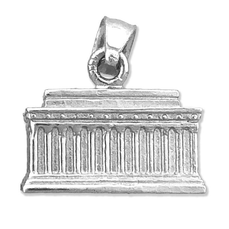 14K Gold 3D Washington DC Lincoln Memorial Charm