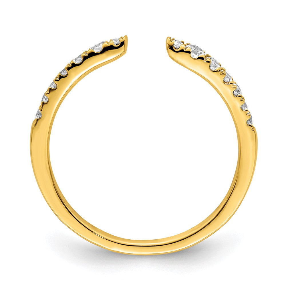 True Origin 14K Yellow Gold 1/4 carat Lab Grown Diamond VS+ F+ Complete Wedding Band Ring