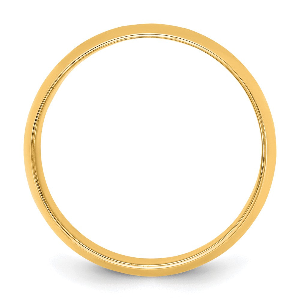14K Yellow Gold 10mm LTW Half Round Wedding Band Ring