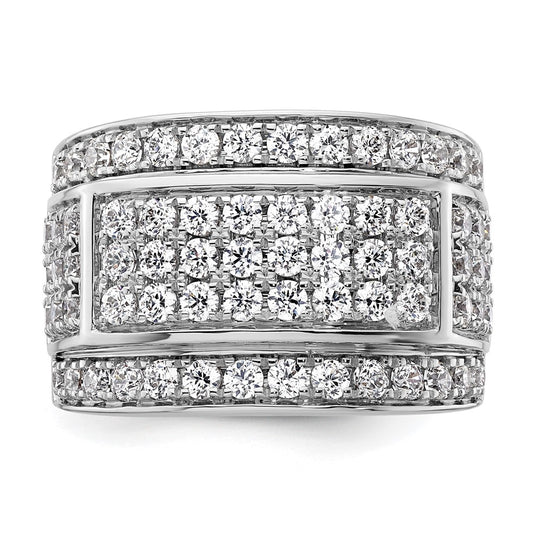 True Origin 14K White Gold Men's 3 carat Lab Grown Diamond VS+ F+ Complete Heirloom Ring