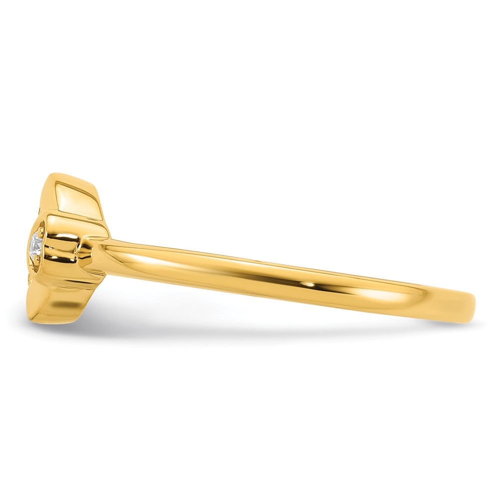 14k Yellow Gold 3-D Polished Three Blade Propeller Charm