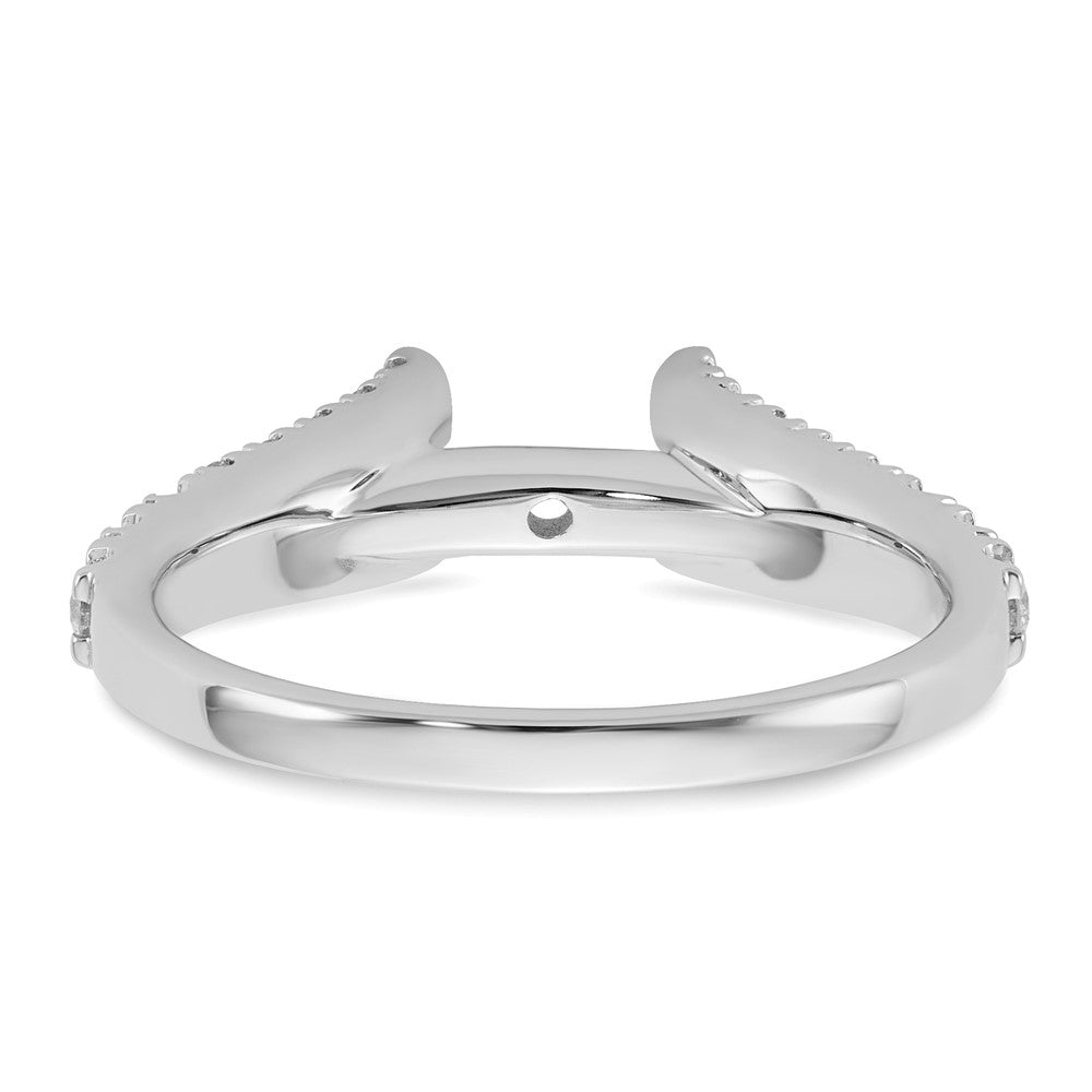 True Origin 14K White Gold 1/2 carat Lab Grown Diamond VS+ F+ Semi-Mount Peg Set Engagement Ring