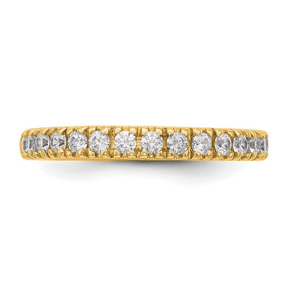 True Origin 14K Yellow Gold 1/2 carat Lab Grown Diamond VS+ F+ Complete Wedding Band Ring