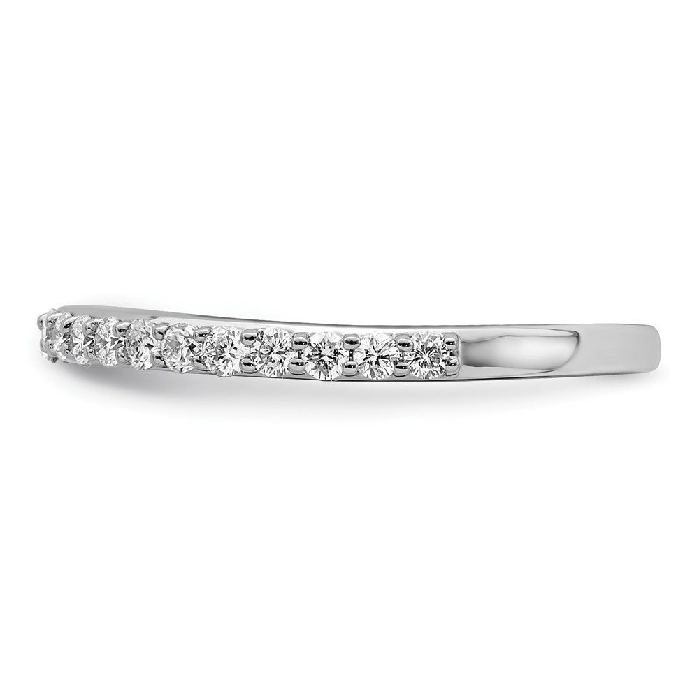 True Origin 14K White Gold 3/8 carat Lab Grown Diamond VS+ F+ Complete Wedding Band Ring