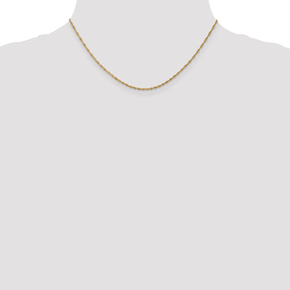 16 Inch 14K 1.3mm Singapore Chain Necklace