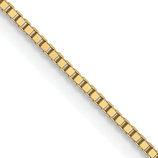22 Inch 10K Yellow Gold .7mm Box Chain Necklace
