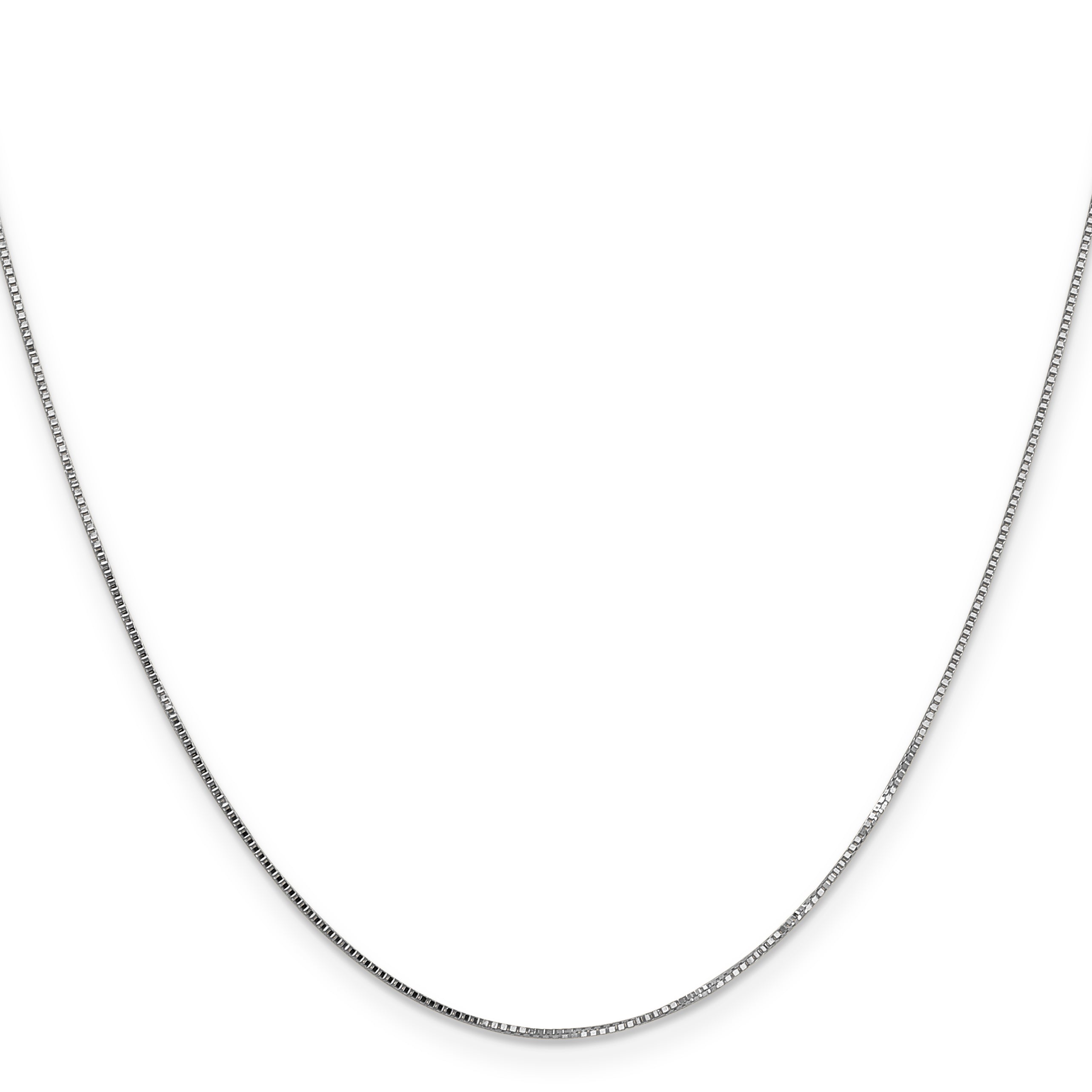 20 Inch 10K White Gold .7mm Box Chain Necklace (5259-20) – Goldia.com.au