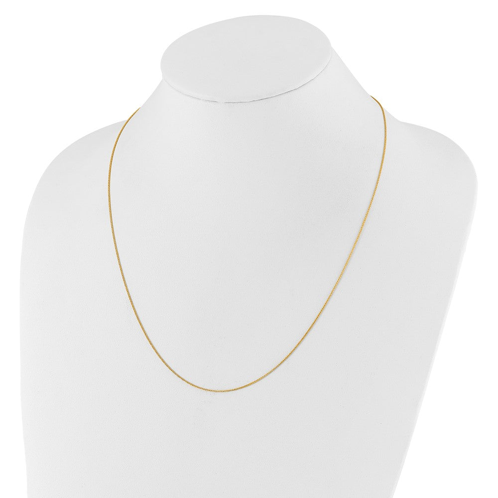 22 Inch 10K Adjustable .8mm Wheat Chain Necklace