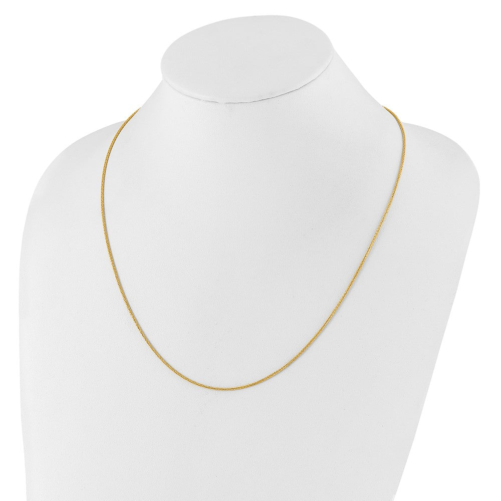 22 Inch 10K Adjustable 1.35mm Wheat Chain Necklace