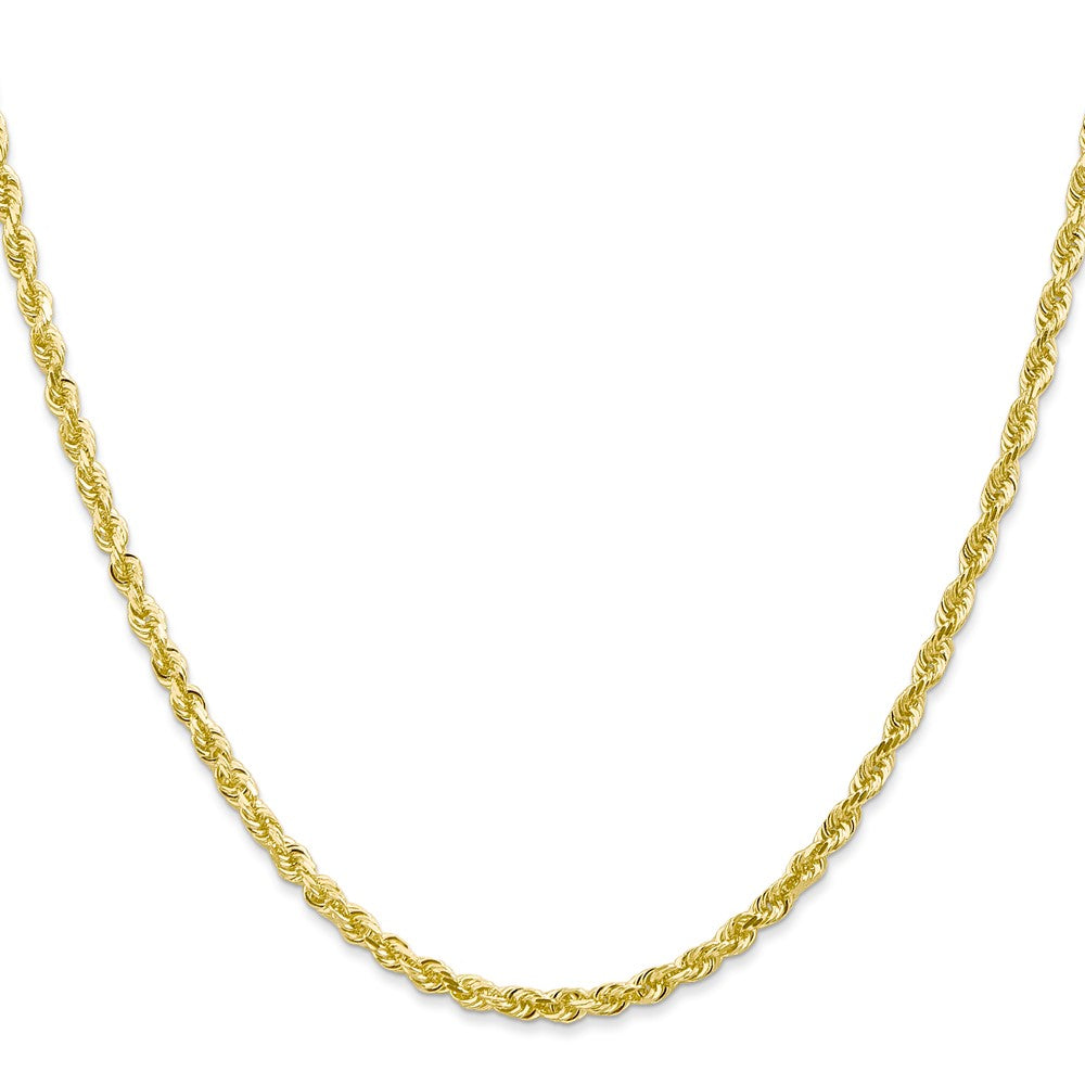 10K Yellow Gold 3mm D/C Quadruple Rope Chain Necklace